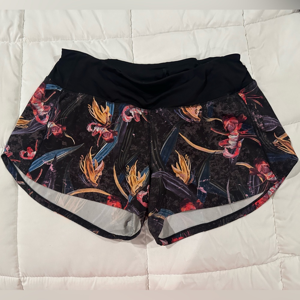 Lululemon Floral Print Athletic Shorts